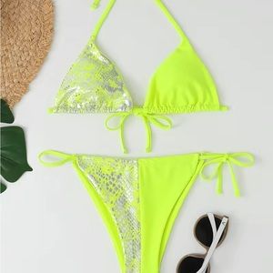 Fluorescent Yellow 2 piece Bikini